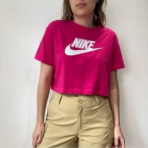 Pink Cropped Nike Tee